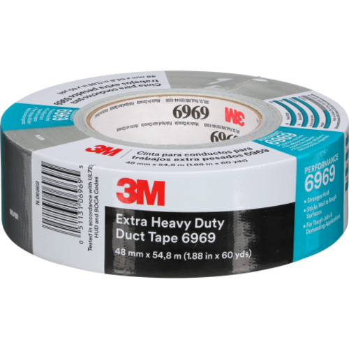 3M Extra Heavy Duty Duct Tape 6969 Silver 48 mm × 54.8 m 10.7 mil
