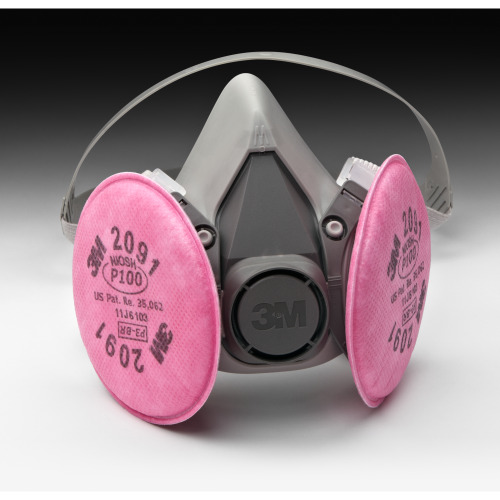 3M Half Facepiece Respirator Assembly 6291/07002(AAD) Medium with 3M Particulate Filters 2091/07000(AAD) P100
