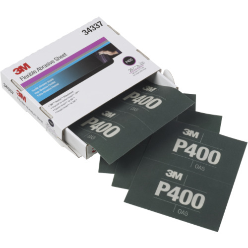 3M Hookit Flexible Abrasive Hand Sheet 270J 34337 P400 5.5″ × 6.8″
