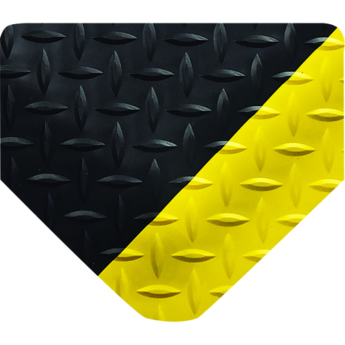 UltraSoft Diamond Plate 4' × 75' Black/Yellow Work Mat